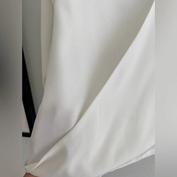 MICHAEL Michael Kors White Long sleeve Hi-Low Wrap Blouse  XS - Picture 6 of 6